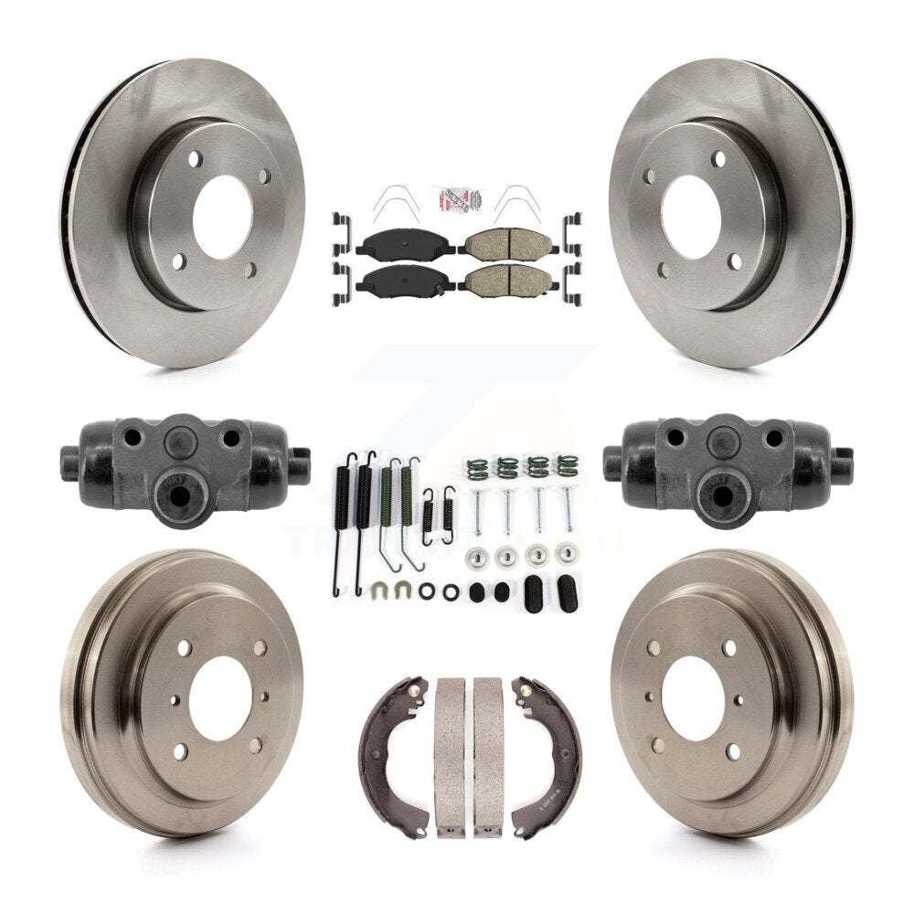 Kit de plaquettes et de tambours en céramique pour rotors de frein avant et arrière (9 pièces) pour Nissan Versa 1.6 09-11