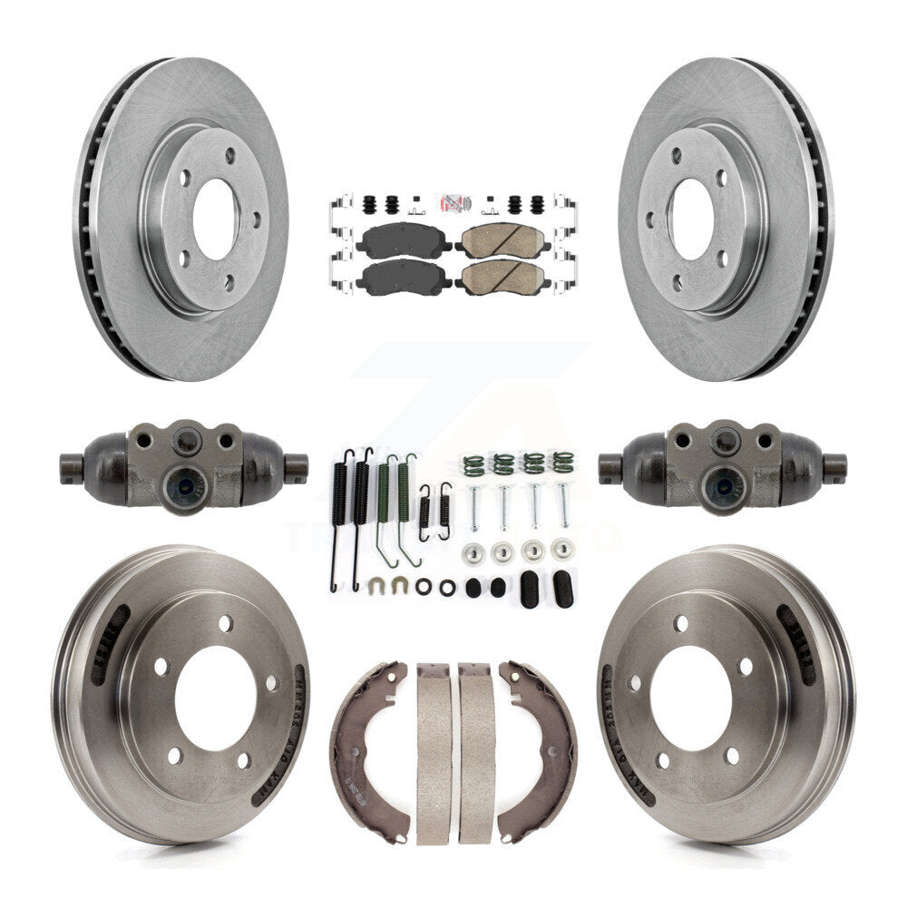 Kit de plaquettes et de tambour en céramique, Rotor de frein à disque avant et arrière (9 pièces) pour Mitsubishi Lance