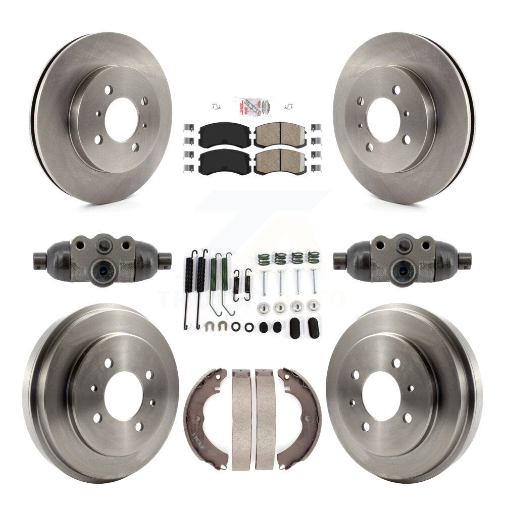 Kit de plaquettes et de tambour en céramique, Rotor de frein à disque avant et arrière (9 pièces) pour Mitsubishi Lance