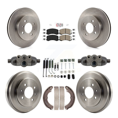 Kit de plaquettes et de tambour en céramique, Rotor de frein à disque avant et arrière (9 pièces) pour Mitsubishi Lance