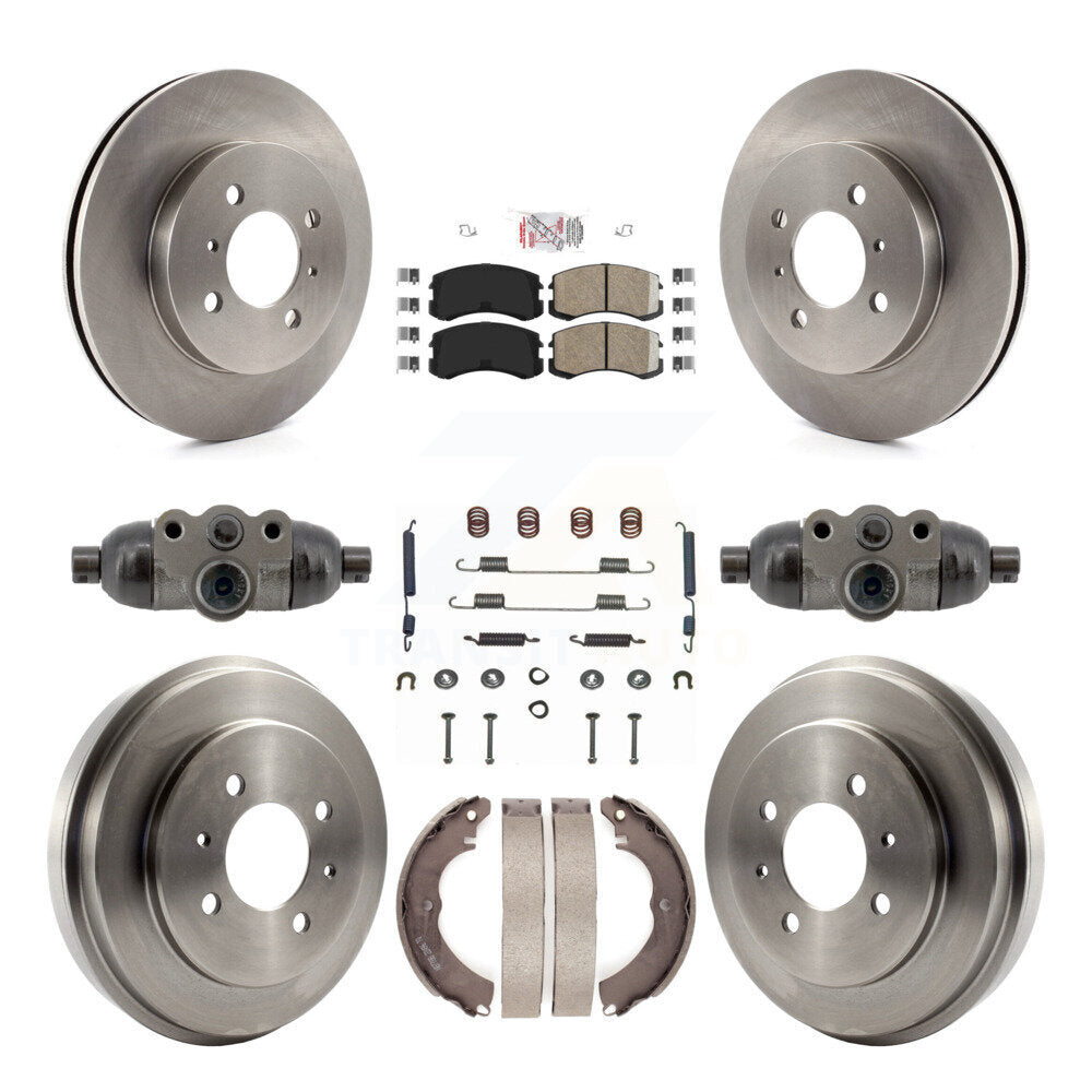 Kit de plaquettes et de tambour en céramique, Rotor de frein à disque avant et arrière (9 pièces) pour Mitsubishi Lance