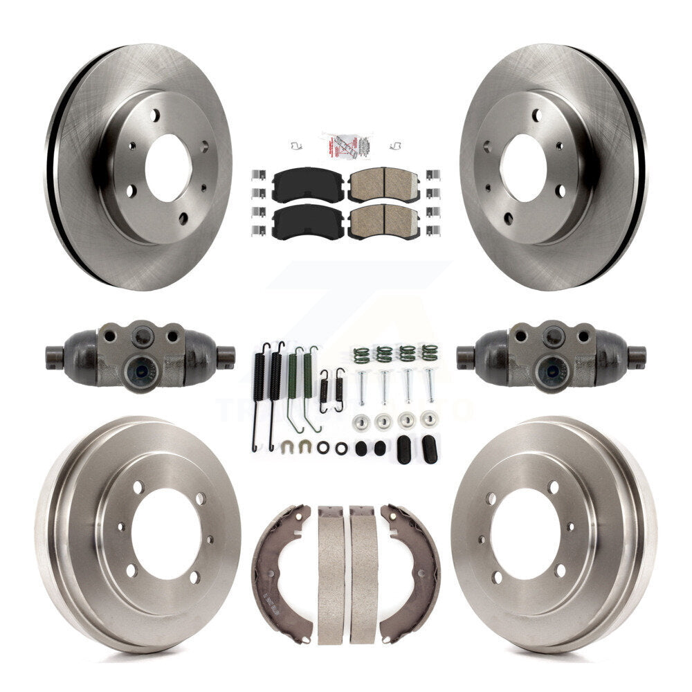 Kit de plaquettes et de tambour en céramique, Rotor de frein à disque avant et arrière (9 pièces) pour Mitsubishi Lance
