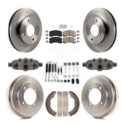 Kit de plaquettes et de tambour en céramique, Rotor de frein à disque avant et arrière (9 pièces) pour Mitsubishi Lance