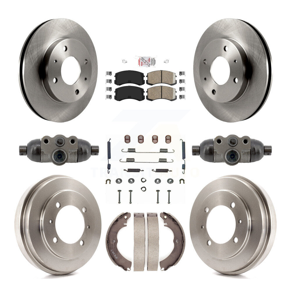 Kit de plaquettes et de tambour en céramique, Rotor de frein à disque avant et arrière (9 pièces) pour Mitsubishi Lance