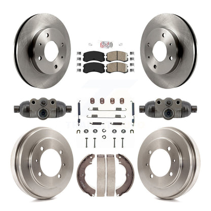 Kit de plaquettes et de tambour en céramique, Rotor de frein à disque avant et arrière (9 pièces) pour Mitsubishi Lance