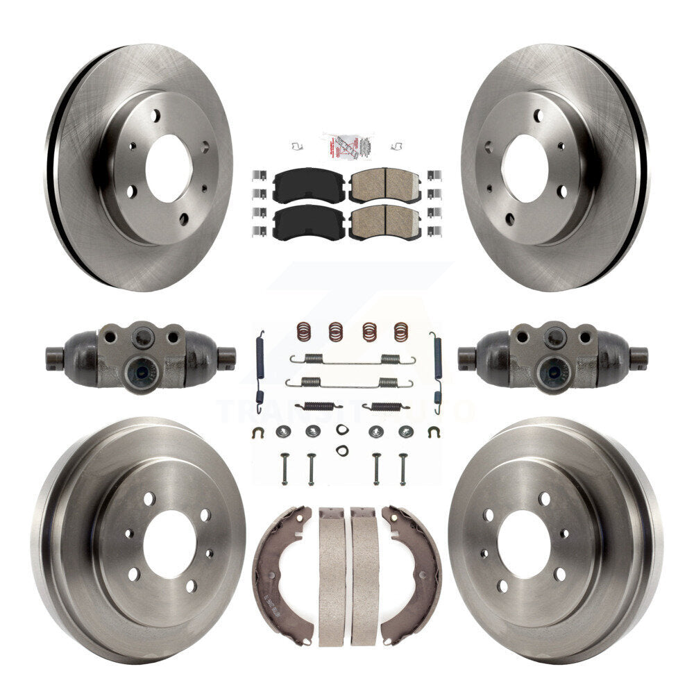 Kit de plaquettes et de tambour en céramique, Rotor de frein à disque avant et arrière (9 pièces) pour Mitsubishi Lance