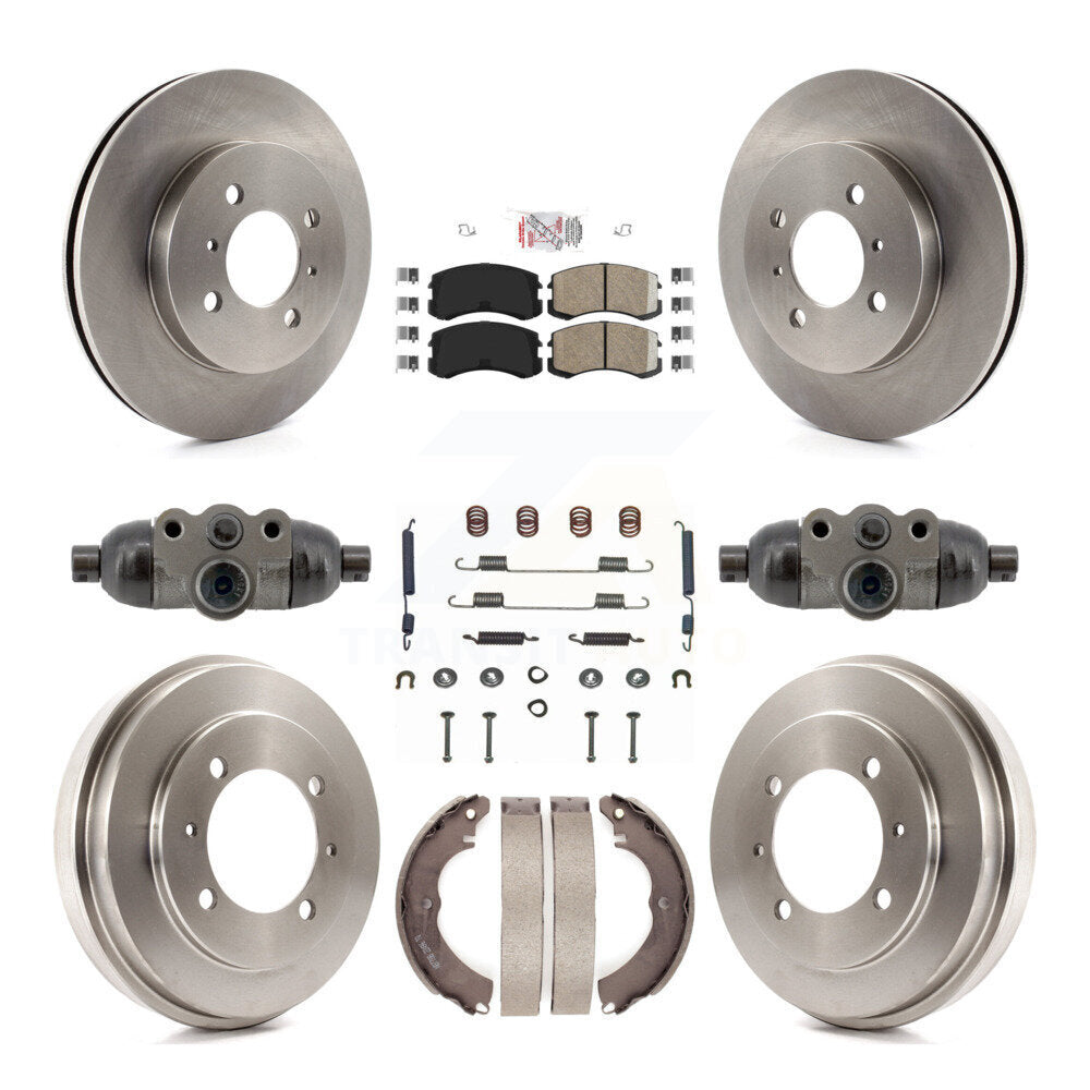 Kit de tambour à plaquettes en céramique, Rotors de frein à disque avant et arrière (9 pièces) pour Mitsubishi Lancer E