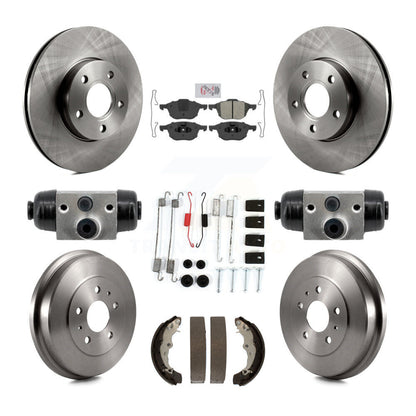 Kit de tambour à plaquettes semi-métalliques pour Rotor de frein avant et arrière (9 pièces) pour Ford Focus FMSI = 100
