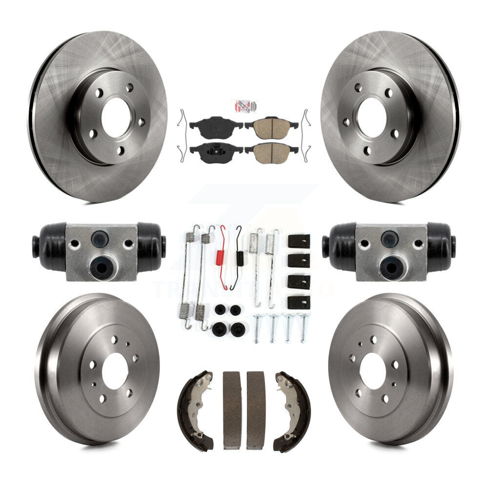 Kit de tambour à plaquettes en céramique, Rotors de frein à disque avant et arrière (9 pièces) pour Ford Focus FMSI = 100