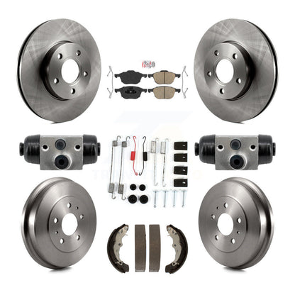 Kit de tambour à plaquettes en céramique, Rotors de frein à disque avant et arrière (9 pièces) pour Ford Focus FMSI = 100