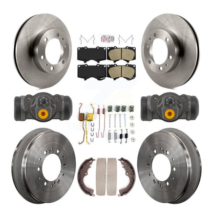 Rotors de frein à disque avant et arrière, plaquettes en céramique et Kit de tambour (9 pièces) pour Toyota Tacoma