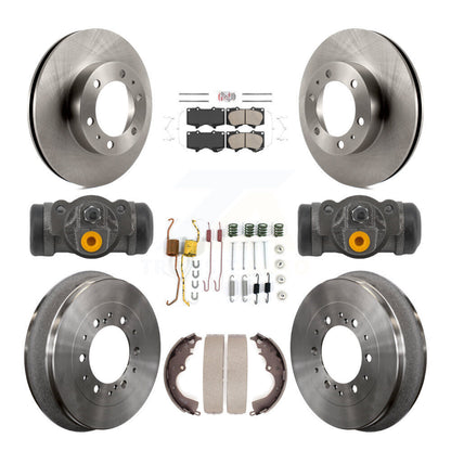 Rotors de frein à disque avant et arrière, plaquettes en céramique et Kit de tambour (9 pièces) pour Toyota Tacoma