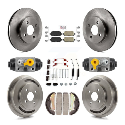 Kit de plaquettes et de tambour en céramique, Rotor de frein avant et arrière (9 pièces) pour Chevrolet Cobalt Pontia