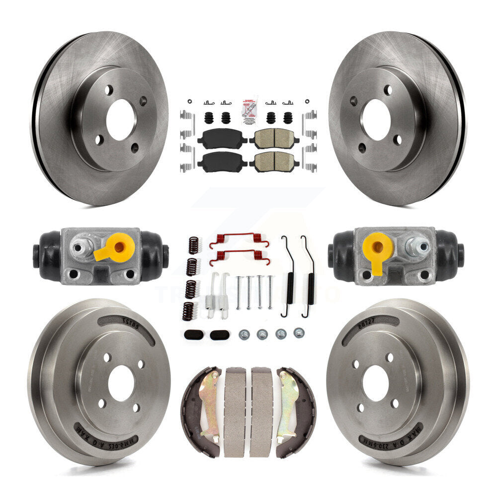 Kit de plaquettes et de tambour en céramique, Rotor de frein avant et arrière (9 pièces) pour Chevrolet Cobalt Pontia
