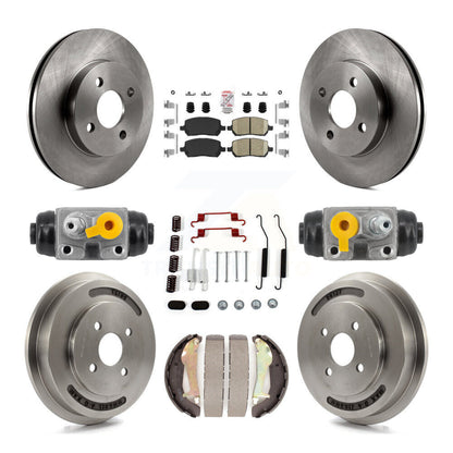 Kit de plaquettes et de tambour en céramique, Rotor de frein avant et arrière (9 pièces) pour Chevrolet Cobalt Pontia