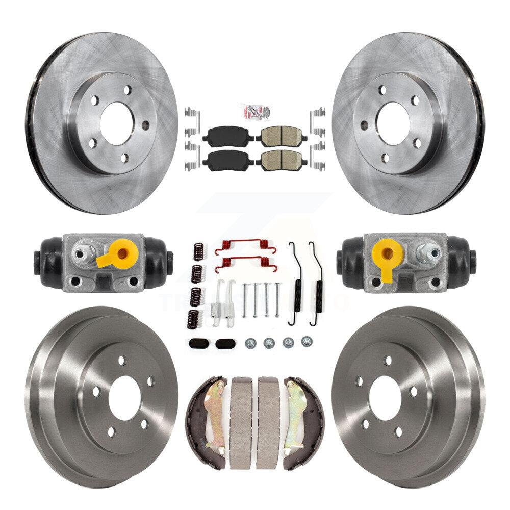 Kit de plaquettes et de tambour en céramique, Rotor de frein avant et arrière (9 pièces) pour Chevrolet Cobalt Pontia