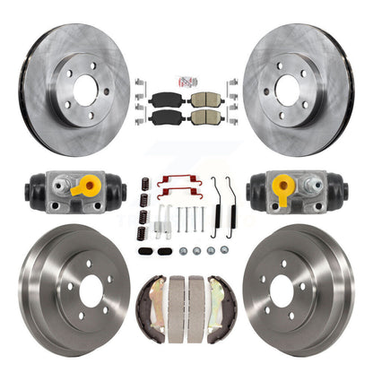 Kit de plaquettes et de tambour en céramique, Rotor de frein avant et arrière (9 pièces) pour Chevrolet Cobalt Pontia