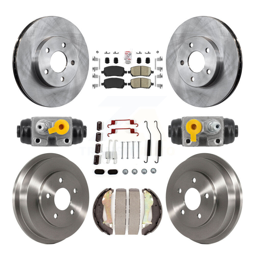 Kit de plaquettes et de tambour en céramique, Rotor de frein avant et arrière (9 pièces) pour Chevrolet Cobalt Pontia