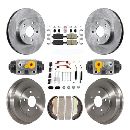 Kit de plaquettes et de tambour en céramique, Rotor de frein avant et arrière (9 pièces) pour Chevrolet Cobalt Pontia