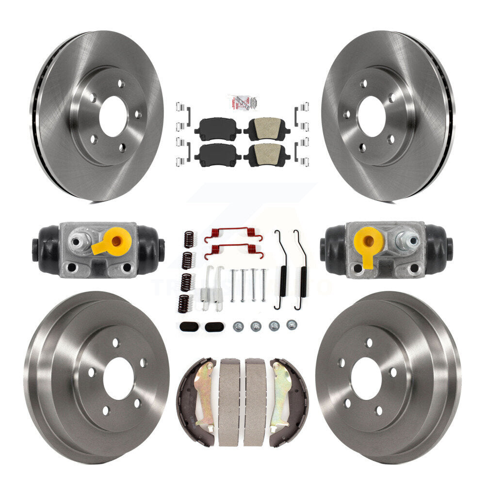 Rotors de frein à disque avant et arrière, plaquettes en céramique et Kit de tambour (9 pièces) pour Chevrolet HHR