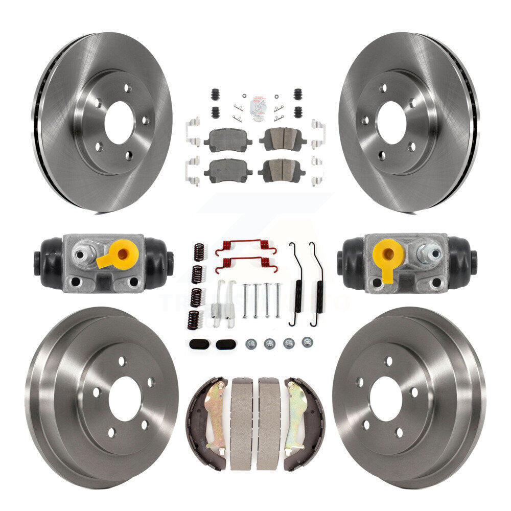 Rotors de frein à disque avant et arrière, plaquettes en céramique et Kit de tambour (9 pièces) pour Chevrolet HHR