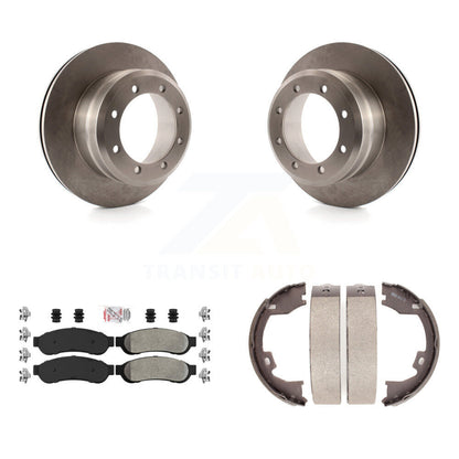 Kit de chaussures de stationnement à plaquettes semi-métalliques, Rotors à disque arrière, pour Ford F-350 Super Duty