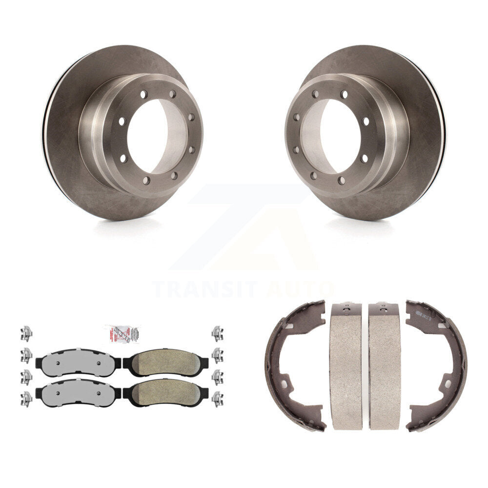 Kit de chaussures de stationnement à plaquettes semi-métalliques, Rotors à disque arrière, pour Ford F-350 Super Duty