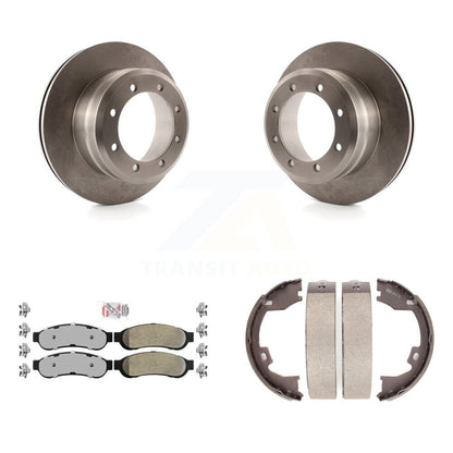 Kit de chaussures de stationnement à plaquettes semi-métalliques, Rotors à disque arrière, pour Ford F-350 Super Duty