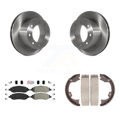 Kit de chaussures de stationnement à plaquettes semi-métalliques, Rotors à disque arrière, pour Ford F-350 Super Duty