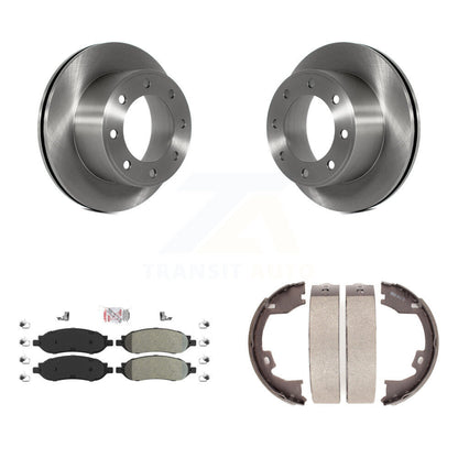 Kit de chaussures de stationnement à plaquettes semi-métalliques, Rotors à disque arrière, pour Ford F-350 Super Duty