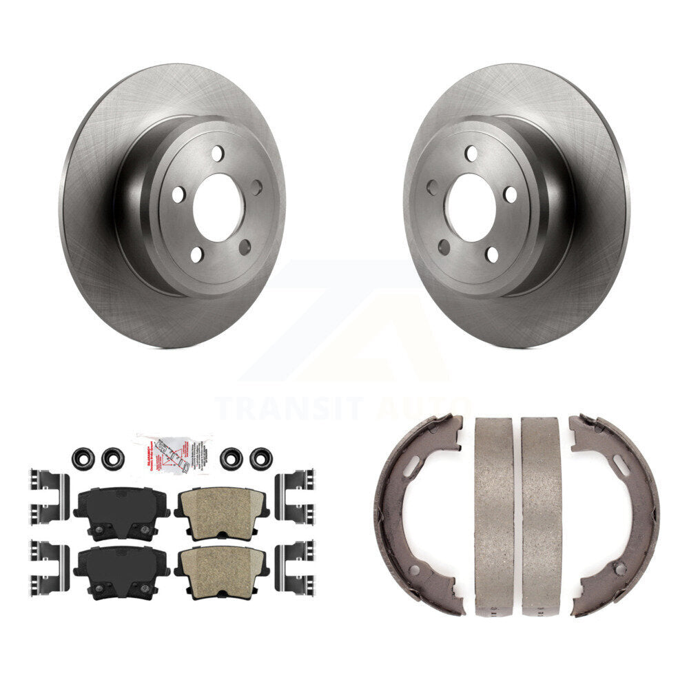 Kit de plaquettes en céramique et de chaussures de stationnement, Rotors à disque arrière, pour Dodge Chrysler 300 Charge