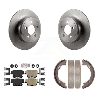 Kit de plaquettes en céramique et de chaussures de stationnement, Rotors à disque arrière, pour Dodge Chrysler 300 Charge