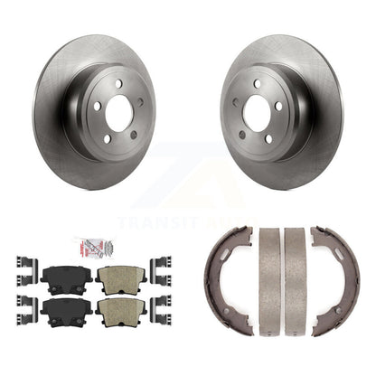 Kit de plaquettes en céramique et de chaussures de stationnement, Rotors à disque arrière, pour Dodge Chrysler 300 Charge