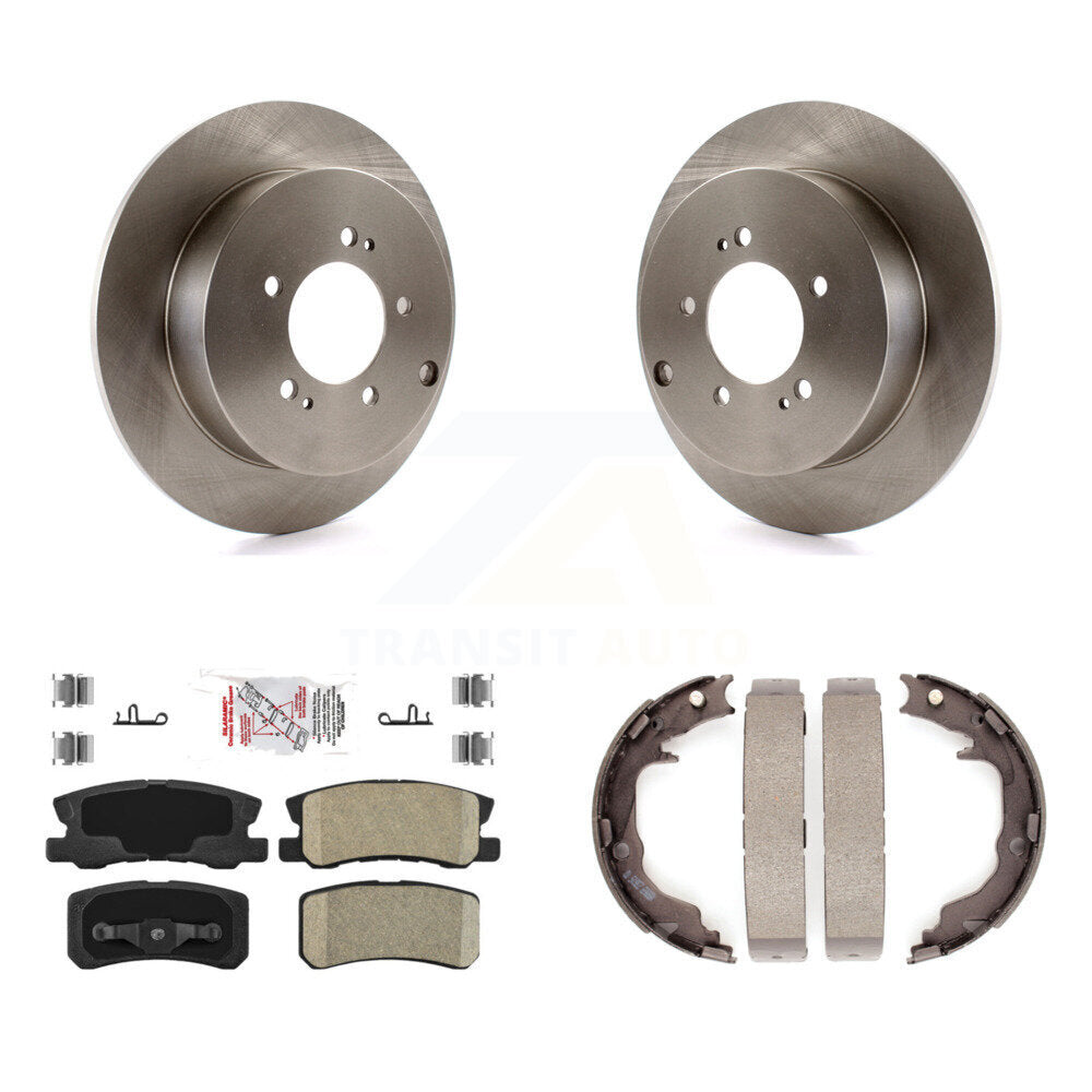 Kit de plaquettes en céramique et de freins de stationnement, Rotors à disque arrière, pour Mitsubishi Outlande