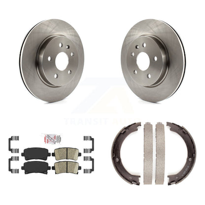 Kit de plaquettes en céramique et de patins de frein de stationnement, Rotors à disque arrière, pour Cadillac XTS
