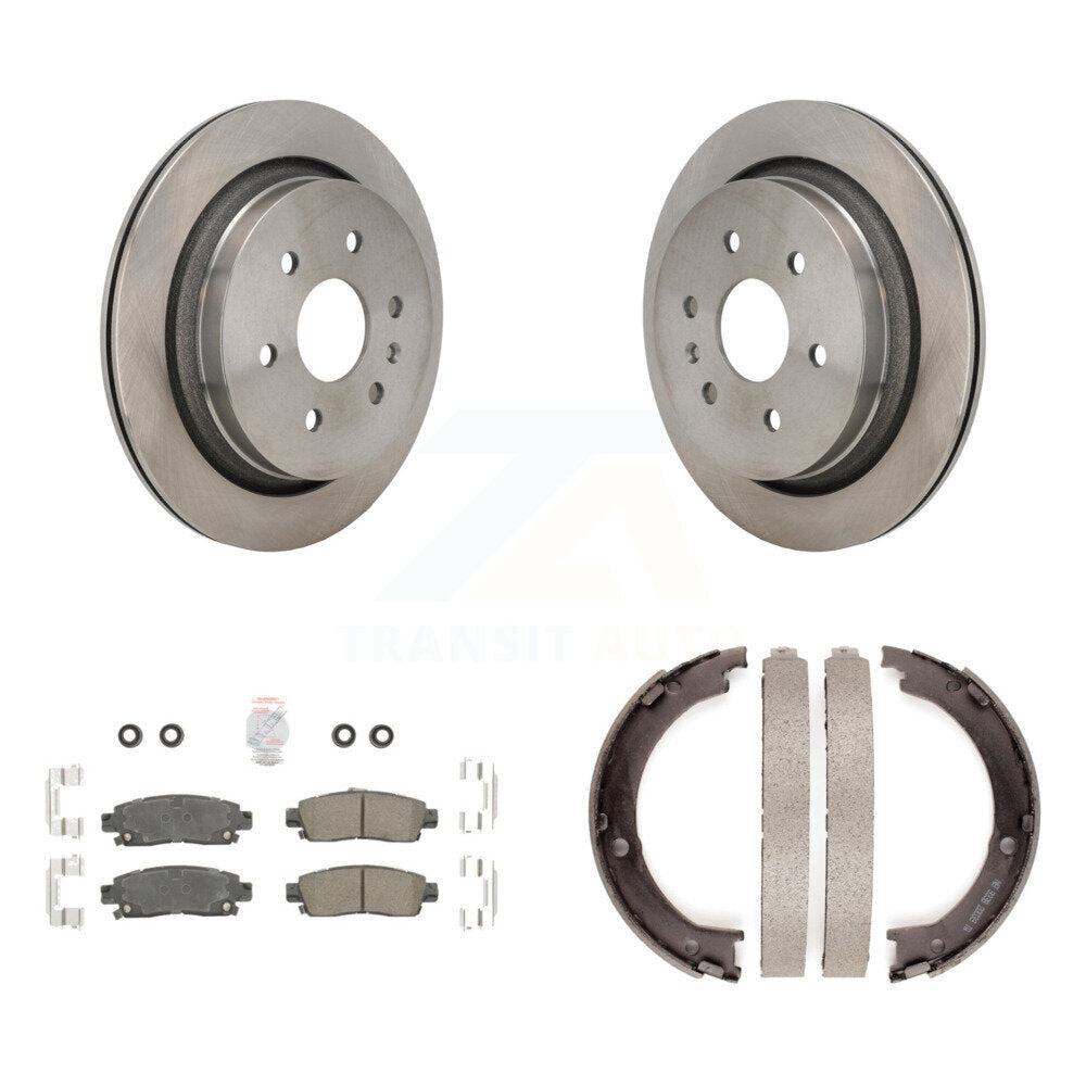 Kit de plaquettes en céramique et de patins de frein de stationnement, Rotors à disque arrière, pour Cadillac XTS