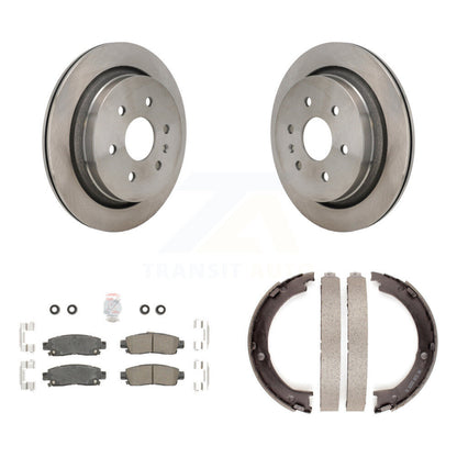 Kit de plaquettes en céramique et de patins de frein de stationnement, Rotors à disque arrière, pour Cadillac XTS