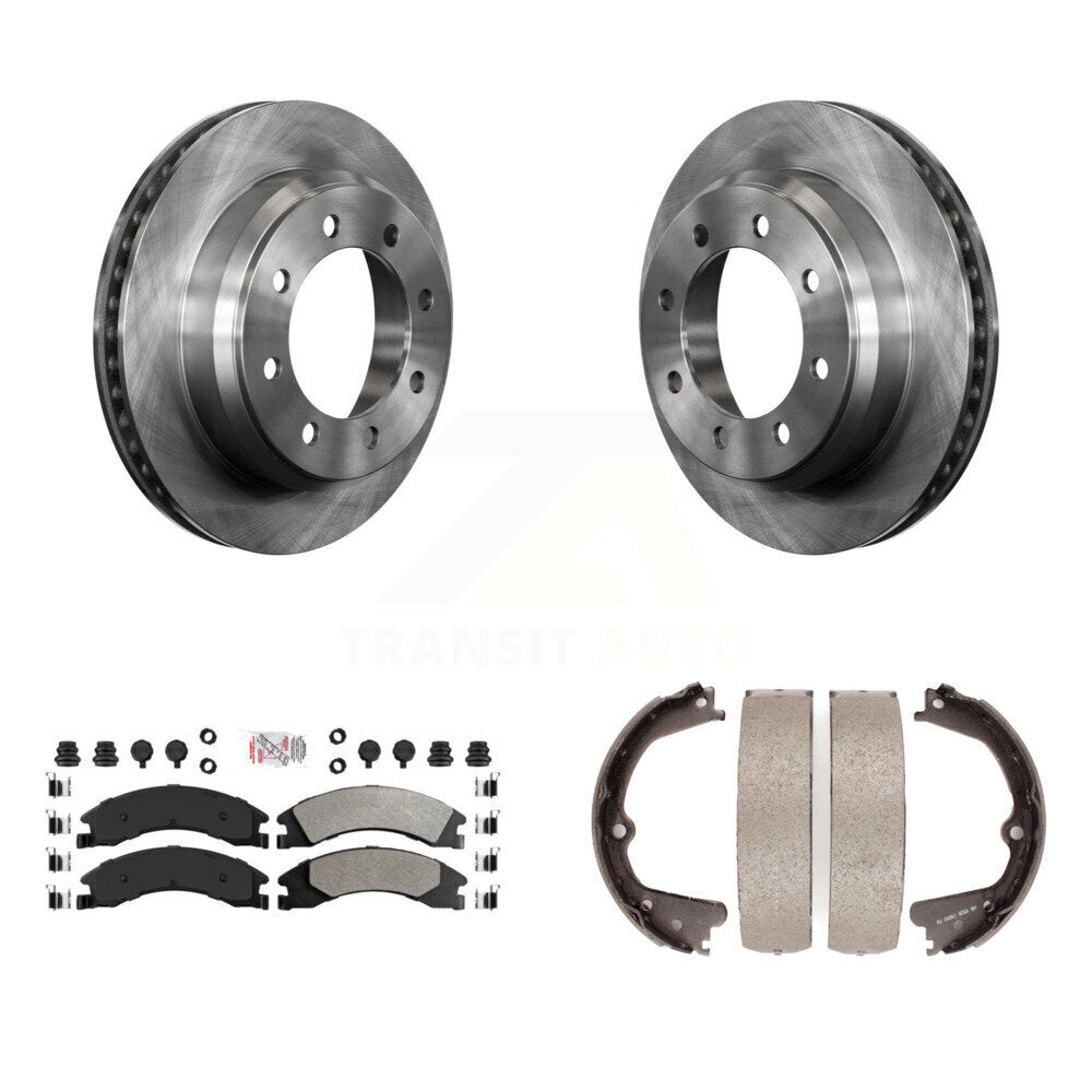 Kit de chaussures de stationnement avec plaquettes semi-métalliques, Rotors à disque arrière, pour Ford E-350 Super Duty