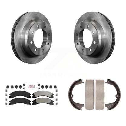Kit de chaussures de stationnement avec plaquettes semi-métalliques, Rotors à disque arrière, pour Ford E-350 Super Duty