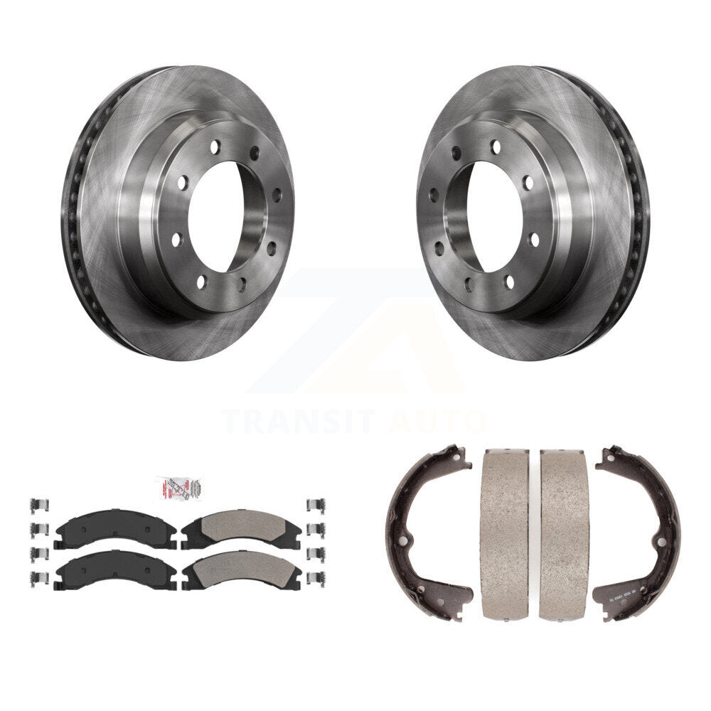 Kit de chaussures de stationnement avec plaquettes semi-métalliques, Rotors à disque arrière, pour Ford E-350 Super Duty