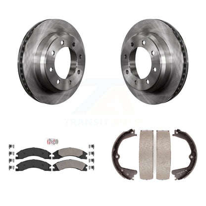 Kit de chaussures de stationnement avec plaquettes semi-métalliques, Rotors à disque arrière, pour Ford E-350 Super Duty