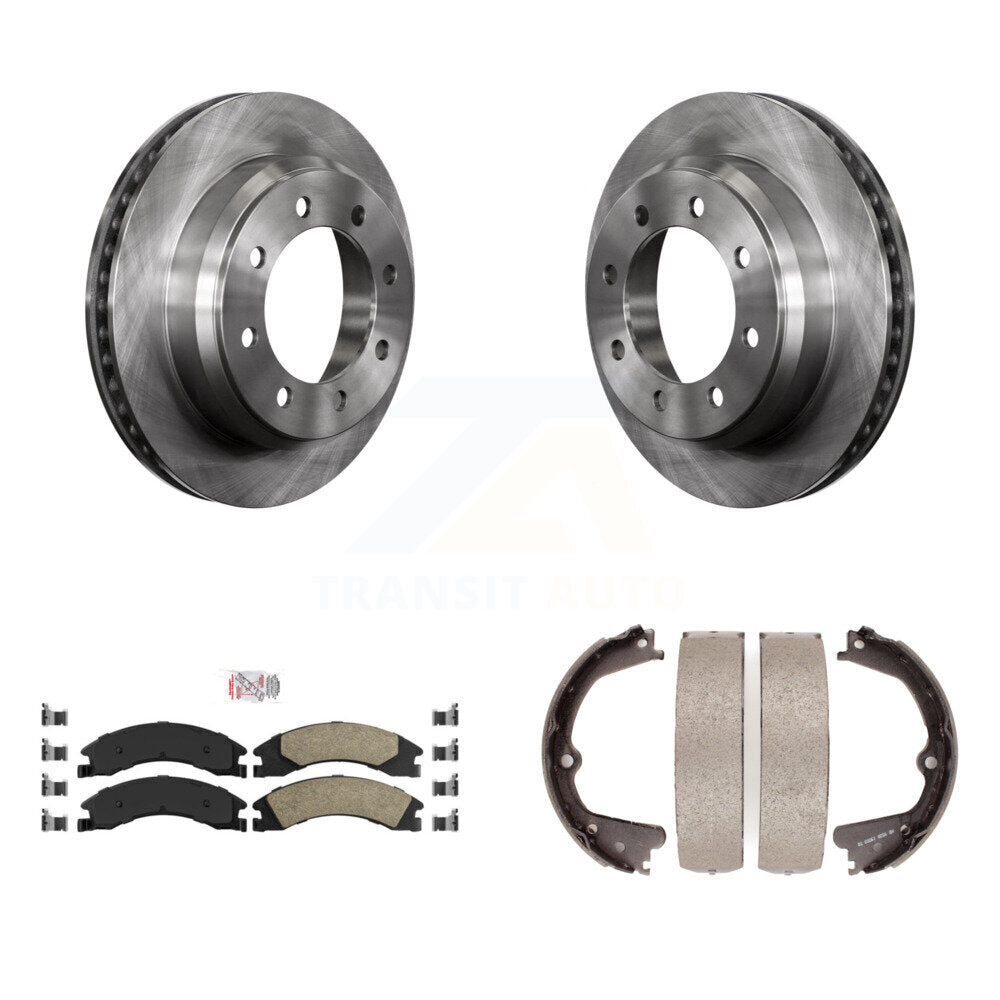 Kit de chaussures de stationnement avec plaquettes en céramique, Rotors à disque arrière, pour Ford E-350 Super Duty E-250
