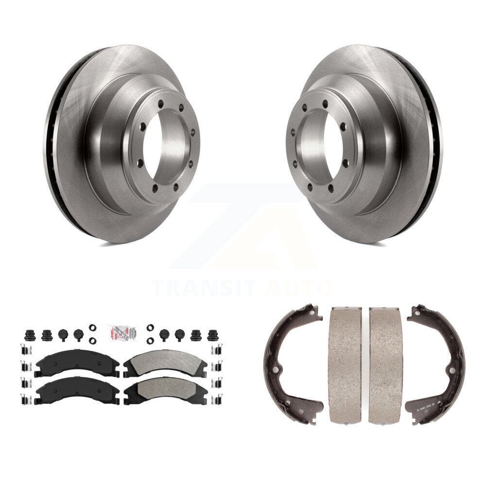 Kit de chaussures de stationnement avec plaquettes semi-métalliques, Rotors à disque arrière, pour Ford E-350 Super Duty