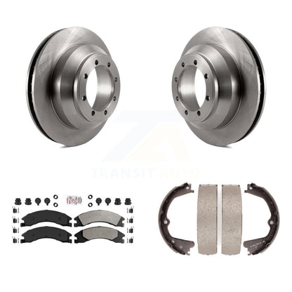 Kit de chaussures de stationnement avec plaquettes semi-métalliques, Rotors à disque arrière, pour Ford E-350 Super Duty