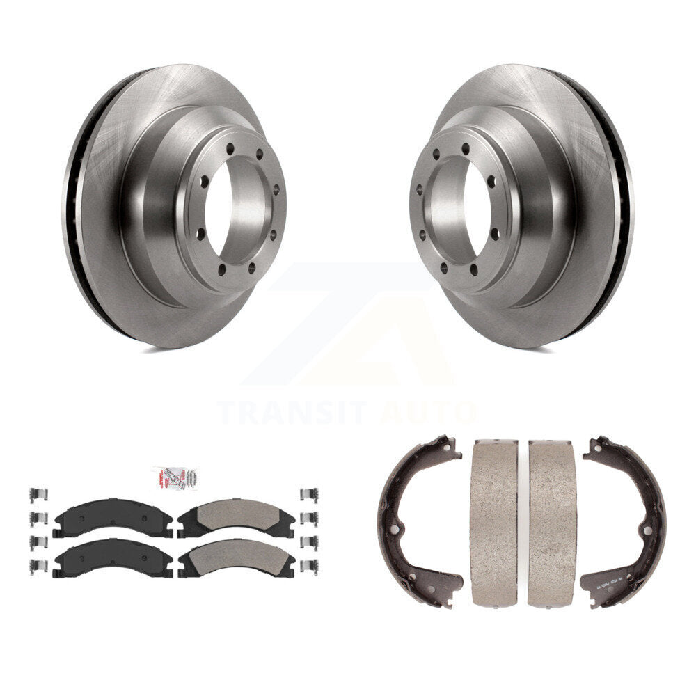 Kit de chaussures de stationnement avec plaquettes semi-métalliques, Rotors à disque arrière, pour Ford E-350 Super Duty