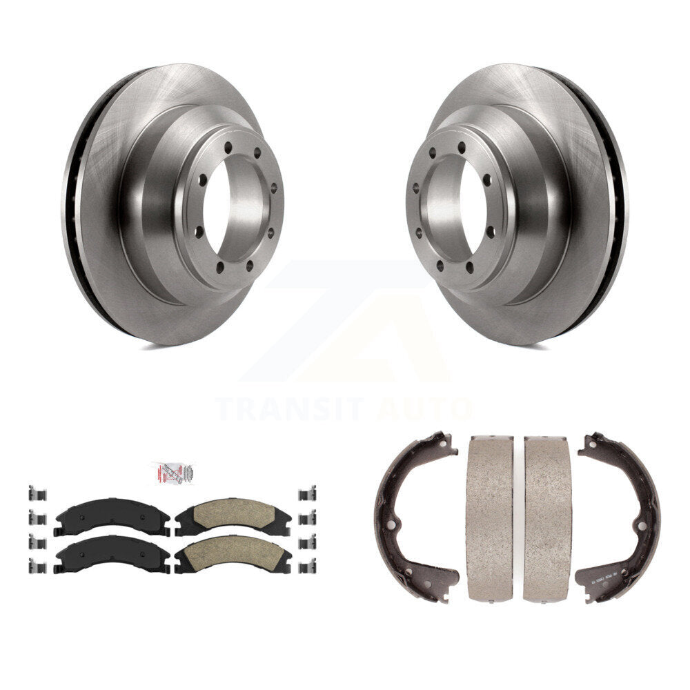 Kit de chaussures de frein de stationnement, Rotors à disque arrière, plaquettes en céramique, pour Ford E-350 Super Duty