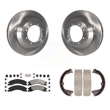 Kit de chaussures de stationnement avec plaquettes semi-métalliques, Rotors à disque arrière, pour Ford E-450 Super Duty