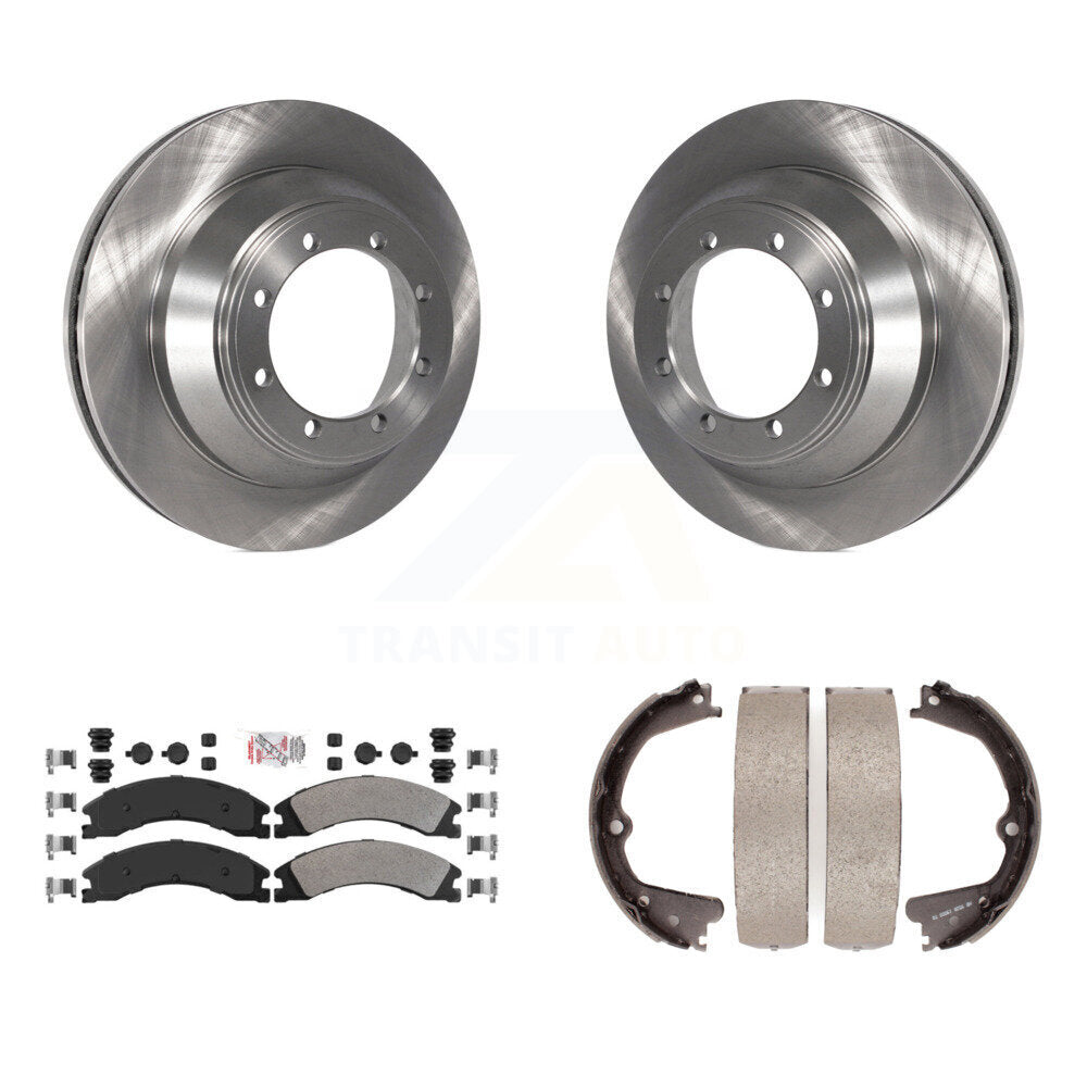 Kit de chaussures de stationnement avec plaquettes semi-métalliques, Rotors à disque arrière, pour Ford E-450 Super Duty