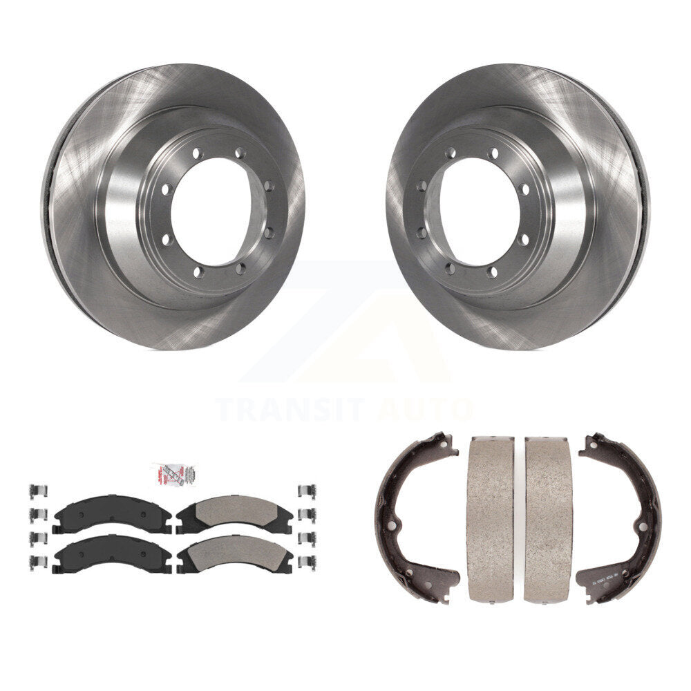 Kit de chaussures de stationnement avec plaquettes semi-métalliques, Rotors à disque arrière, pour Ford E-450 Super Duty