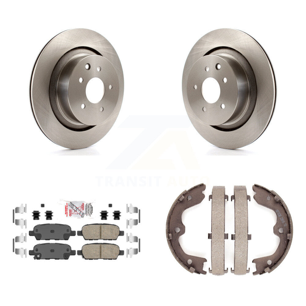Kit de plaquettes en céramique et de freins de stationnement, Rotors à disque arrière, pour INFINITI G37 G35 Q6